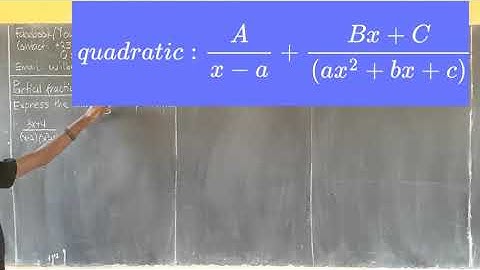 Partial fractions with quadratic factors..........#africastruggle.