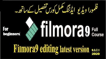 Filmora 9 I filmora9 video editing tutorial for beginners I full course I Urdu & English