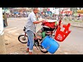 Old man selling haleem on his old bike  bangladeshi street food