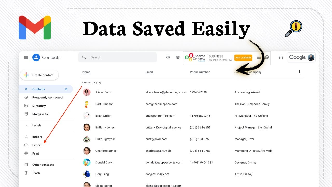 How to export contacts from Gmail (Info Secured)