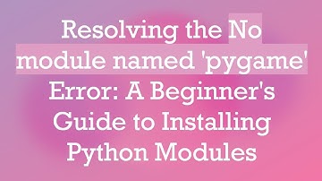 Resolving the No module named 