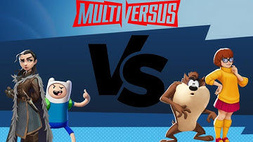 Arya Stark & Finn VS Taz & Velma - Multiversus Gameplay