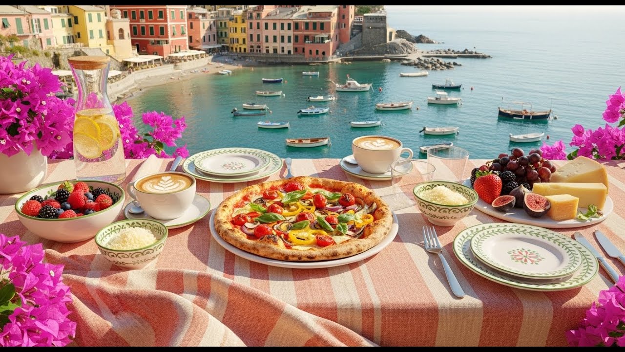 Beautiful Morning at Seaside Cafe Ambience ~ Elegant Bossa Nova Jazz & Wave Sounds to Relaxing