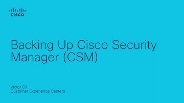 How to Back Up Cisco Security Manager (CSM) | Step-by-Step Backup Process