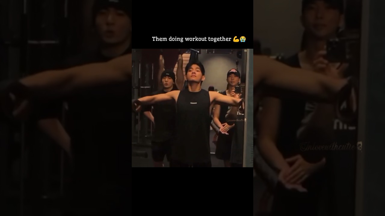 Taehyung, Jungkook and Namjoon at gym 💪😭 doing workout, 