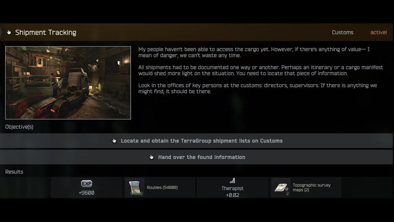 Shipment Tracking Escape from Tarkov - YouTube