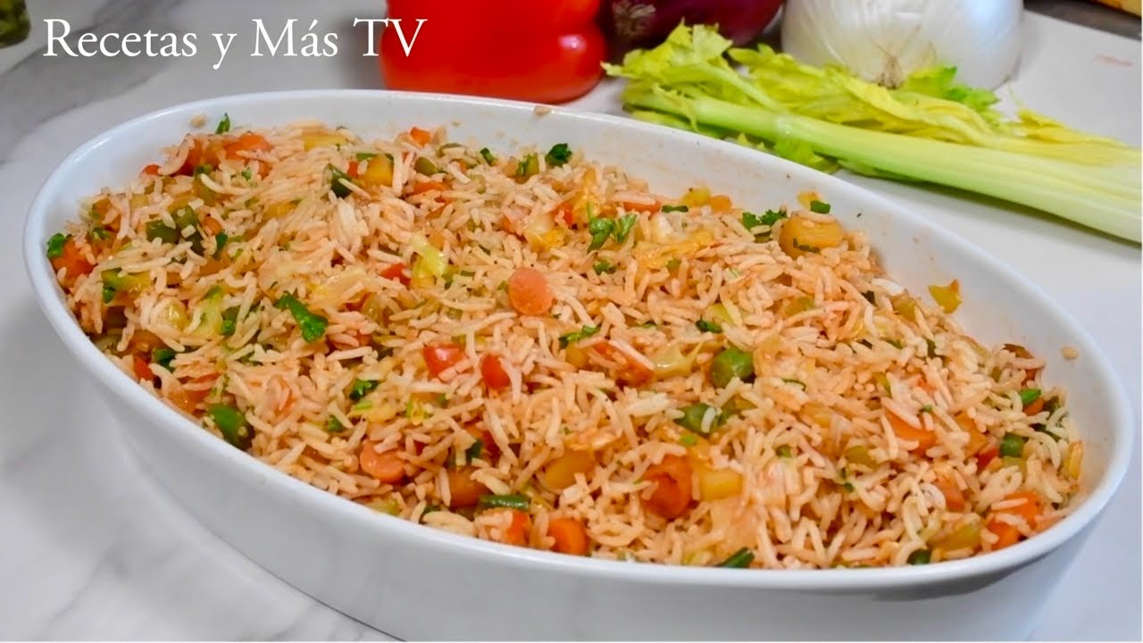 El Arroz Navideño Con Vegetales Más Sabroso y Fácil De Hacer Para Navidad y Fiestas