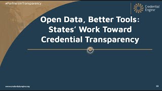 Credential Engine's 5th Anniversary:  States’ Work Toward Credential Transparency Session