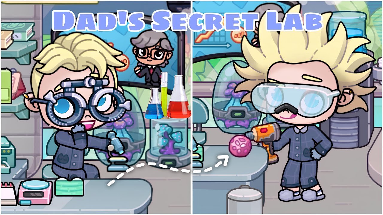 Father's Hidden Lab Dad's Secret Lab 🔬🧪 | Avatar World | Family Stories - YouTube