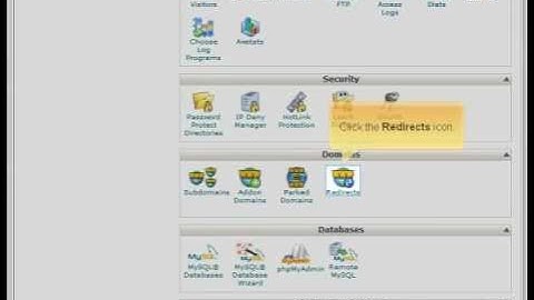 Creating a URL Redirect - via cPanel