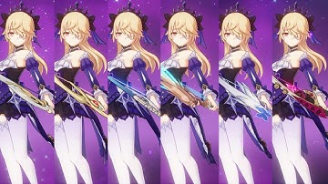 Fischl 4* 5* & The First Great Magic Weapon Damage Comparison | Raw Dmg & Full Buff | Genshin Impact