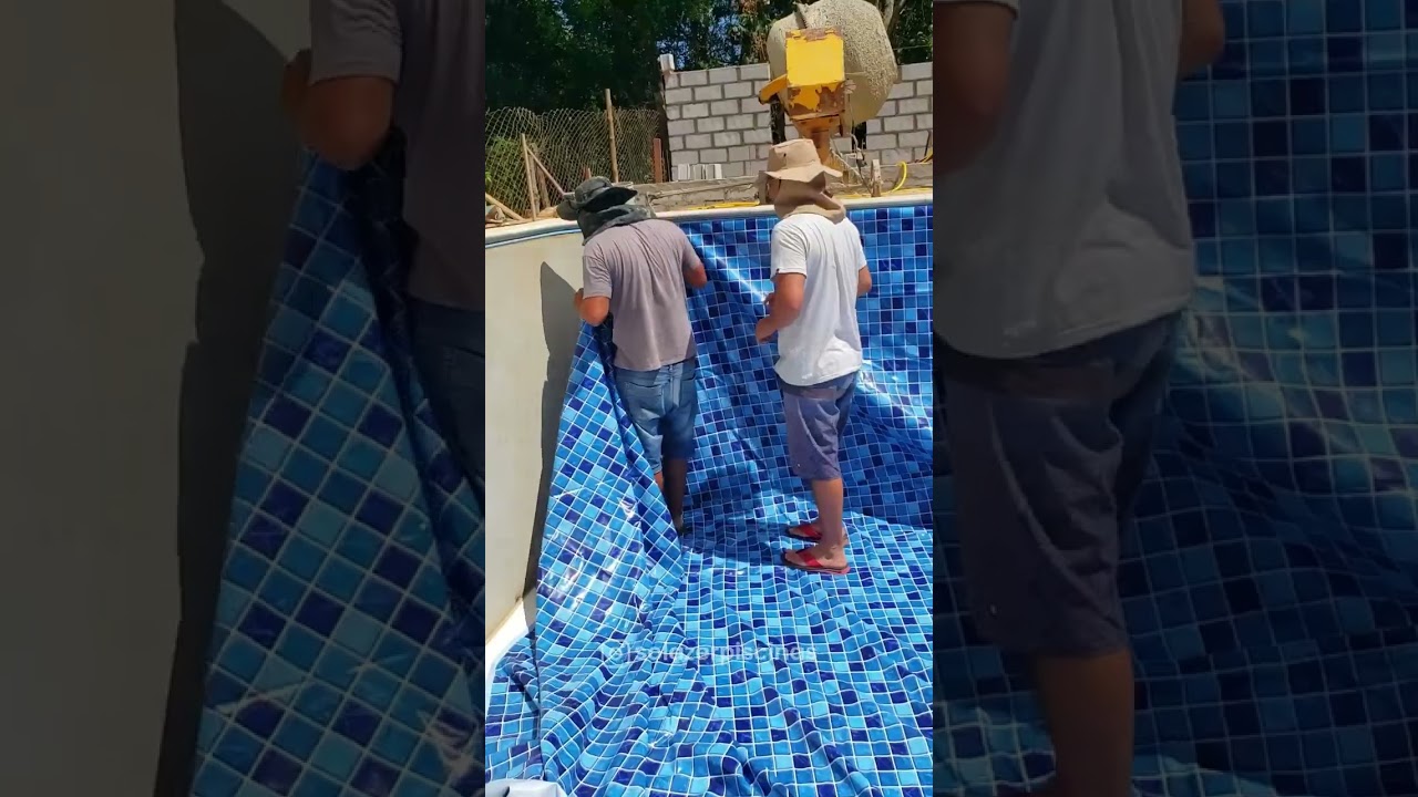 Piscina de vinil construída por Sólazer Piscinas em Morungaba - SP! 💙 #shorts