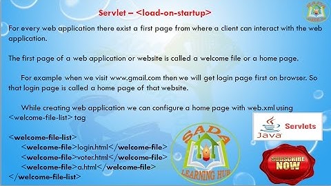 Lesson - 12 : Servlet - welcome-file-list Tag in Servlet