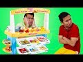 Funny uncles  auntie pretend play w ice cream shop kids toys