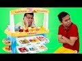 Funny Uncles & Auntie Pretend Play w/ Ice Cream Shop Kids Toys