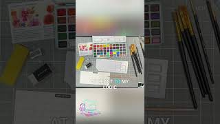 Watercolor Set Mystery: Integrated Palette &amp; Tools #shorts