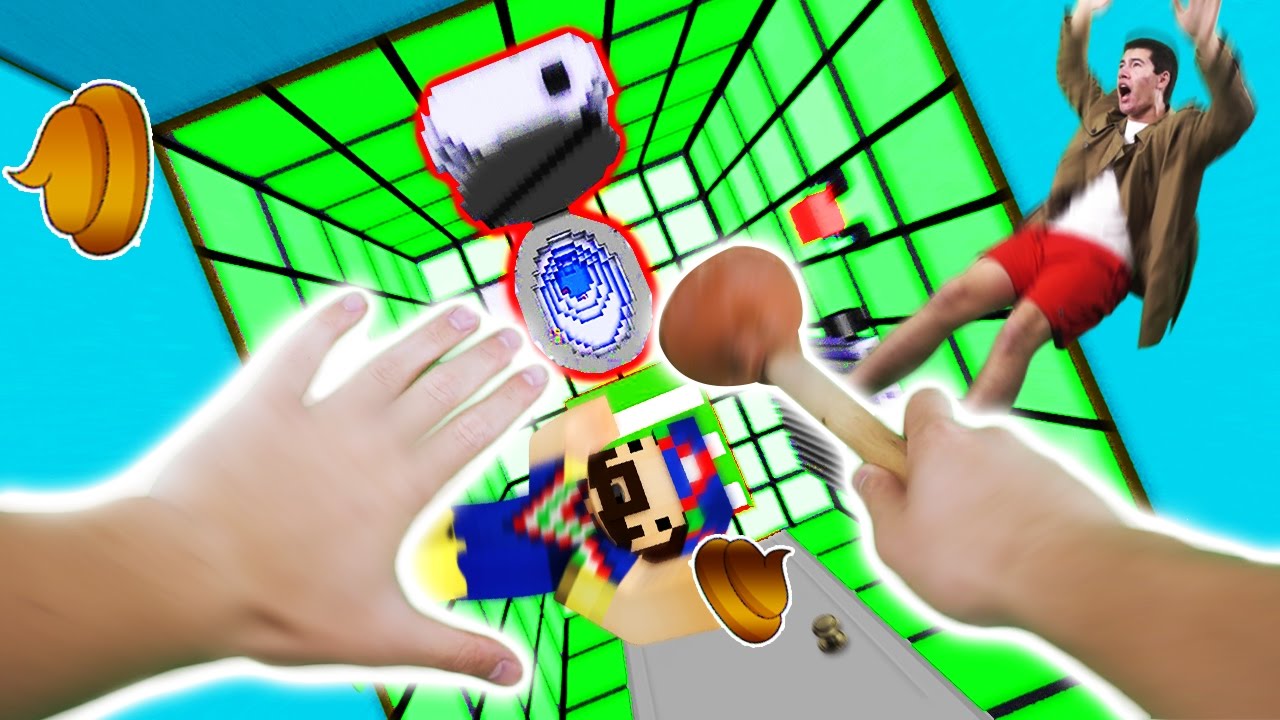 Realistic Minecraft Falling Into A Toilet In Real Life -