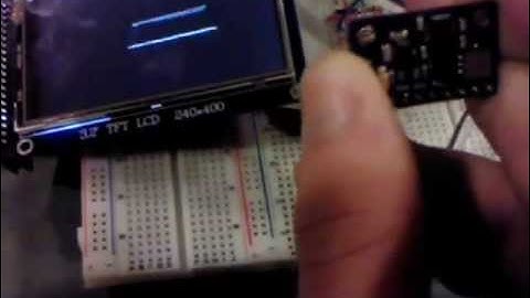 IMU Orientation Projection on a 3.2" TFT LCD with Teensy++ 2.0