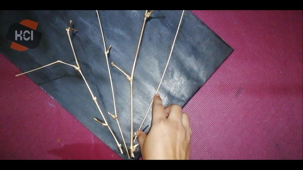 Amazing bamboo craft idea Handmade wall decor craft idea with bamboo
