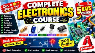 A1 Electronics Full Course for Beginners | Resistor, Capacitor, Diode, Transistor & Circuits