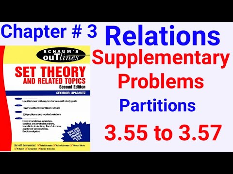 Schaum's Outlines|Set Theory Supplementary Problem Chapter 3|3.55 to 3. ...