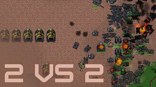 Столкновение 2 vs 2! | RTS Rusted Warfare