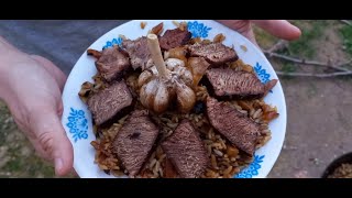 CHoyxona palov tayyorlash:Чойхона палов:cooking rice:juda mazzali uzbek milliy taomi siz bilmagan.