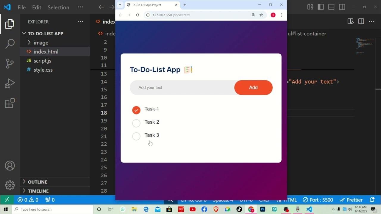 #7:How to CREATE To-Do-List App using HTML_CSS&JAVASCRIPT#javascript # ...