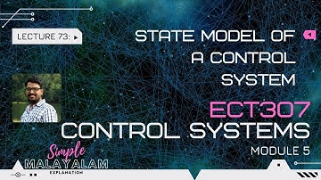 State model representation of control systems | CS - Module 5 | Lect 73