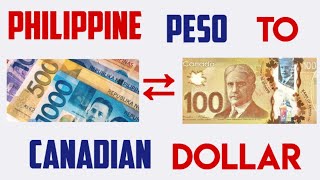 1 Canadian Dollar To Philippine Peso Exchange Rates Today 28 June 2024