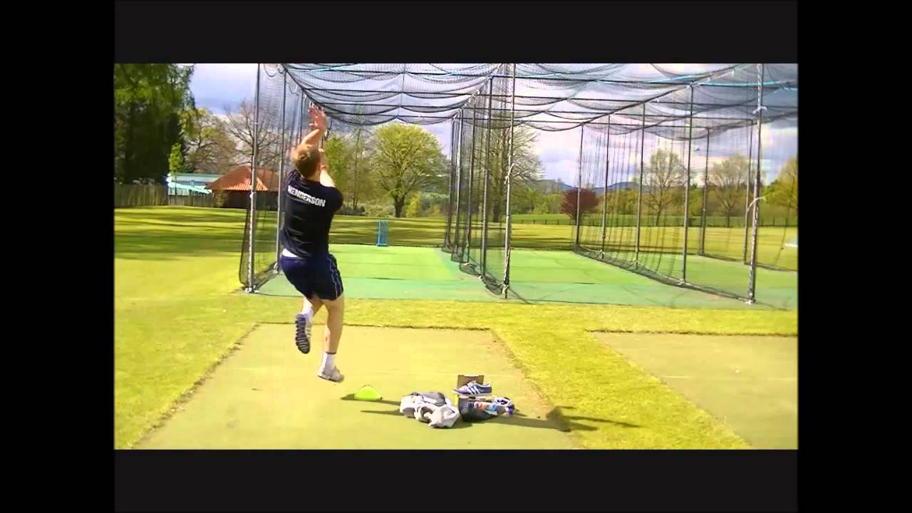Cricket Practice Falkland CC Fast Bowling in the nets pre season 2012