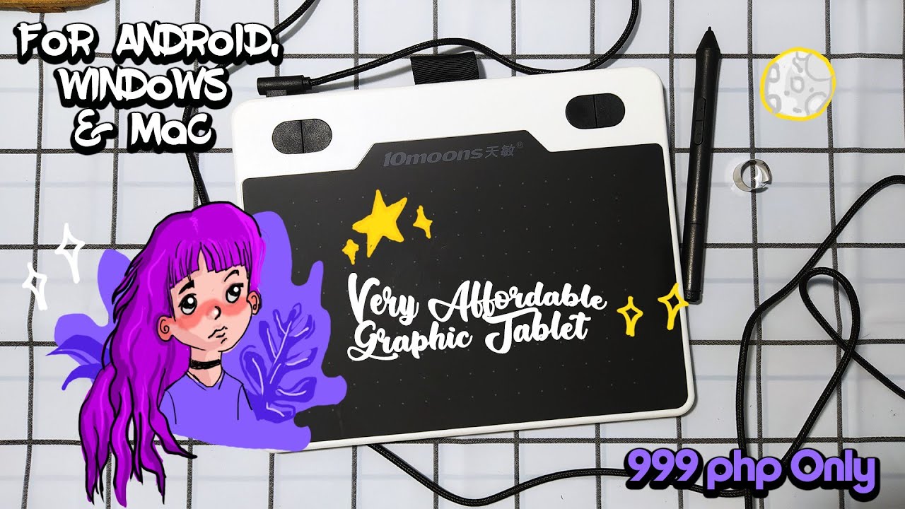 Graphic Tablet 10 moons 6inch T503 Unboxing, Setting-up & Review  | English | Ozen Arts 🇵🇭