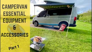 Essential Campervan Accessories & Equipment  VW Campervan T6.1  Van Life  Part 1