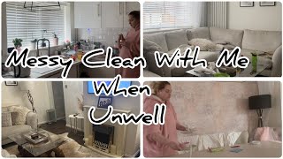 Clean With Me When Unwell  Tidying  An Overwhelming Mess And Feeling Under The Weather
