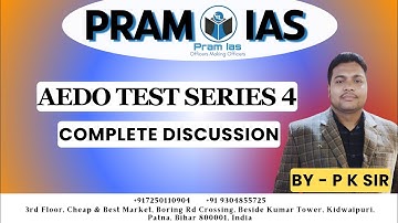 BPSC AEDO Test 4 Discussion by PRAM IAS | Detailed Paper Analysis (CONTACT for Batch 72501 10904)