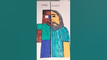 Realistic steve VS minecraft steve #art #minecraft #drawing #aminecraftmovie #drawing #steve #shorts