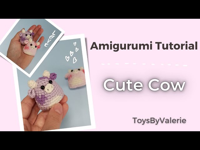 Crochet Kit for a Cute Amigurumi Animal Toy Flora the Friesian Cow