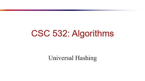 18-3 Universal Hashing