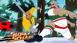 Mountain Training and Iron Tank's Icy Trick 🏔️ Supa Strikas Soccer Cartoon | Football Videos