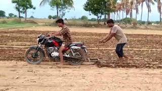 Homemade bike # ploughing # new technique#farmers
