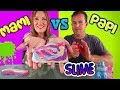 SLIME vs SLIME Papi vs Mami Haciendo Slime PADRES VS MADRES