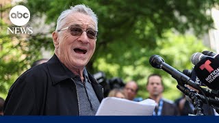 Robert De Niro and Harry Dunn speak at Biden campaign event outside Trump courthouse