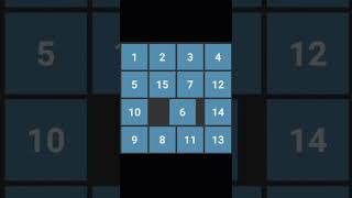 You can only understand this video at ×0.5 speed || Solving 15 puzzle game || #shorts screenshot 5