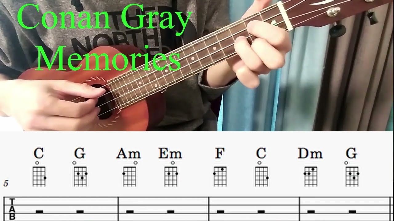Conan Gray - Memories ukulele tutorial - YouTube