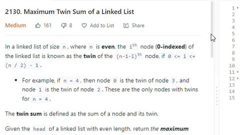 Maximum Twin Sum of a Linked List | LeetCode 2130 || BiWeekly- 69 || Leetcode || Brute || Optimized