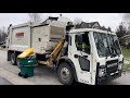 Waste Management Mack LR Python Side Loader Garbage Truck Packing Out