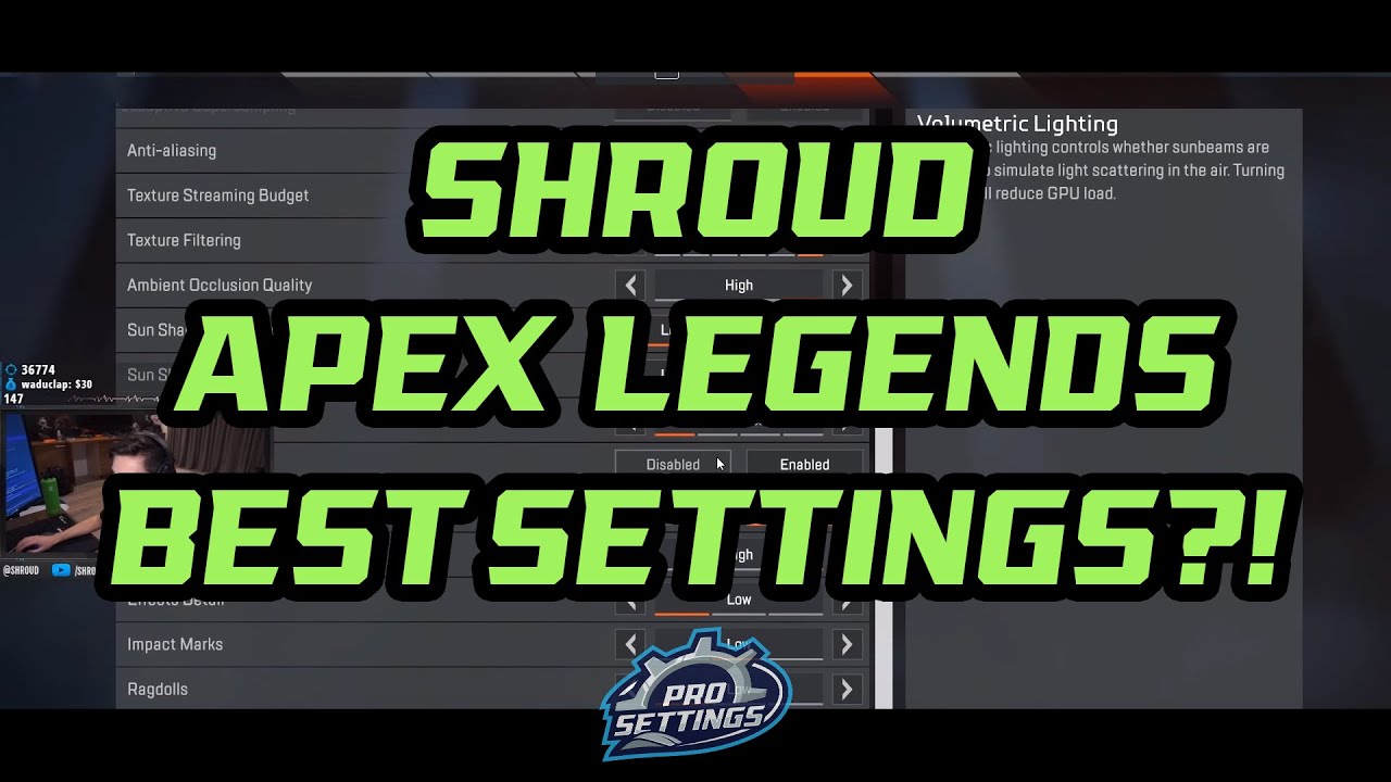 Shroud Apex Legends Settings Sensitivity Prosettings Youtube