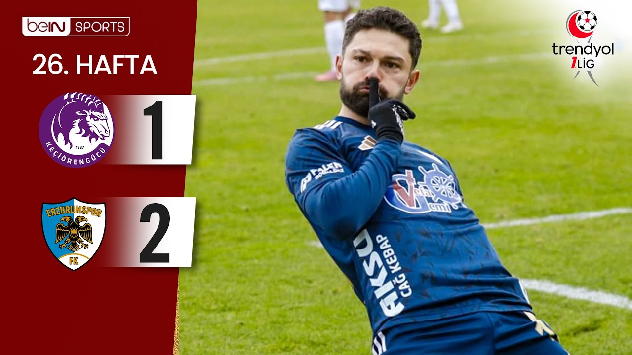 Keçiörengücü (1-2) Erzurumspor FK | 26. Hafta Maç ÖZETİ | Trendyol 1. Lig - 2025/26