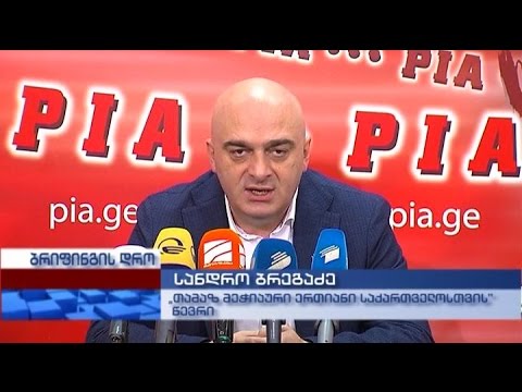 „თამაზ მეჭიაური ერთიანი საქართველოსთვის\" წევრის სანდრო ბრეგაძის პრესკონფერენცია