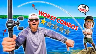 We Built the WORST Fishing Combos Possible...(Loser Gets PUNISHED!!)